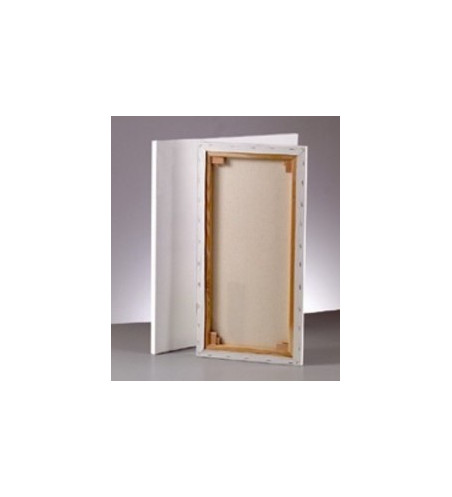 Structure d'un tableau sur toile montée sur chassis en bois