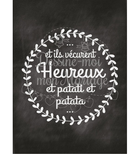 Tableau Mariage "ils vécurent heureux..."