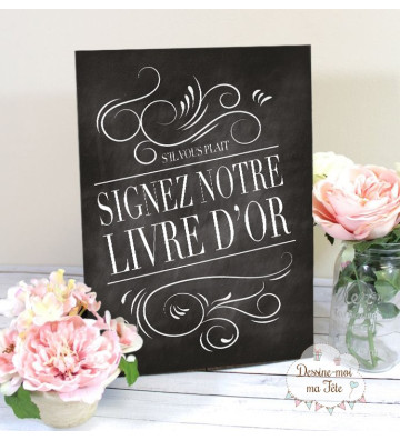 Tableau Guestbook / Livre d'Or - Ardoise 1