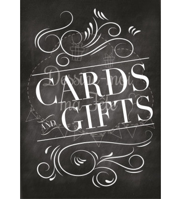Tableau Cards & Gifts (anglais) - Ardoise 1