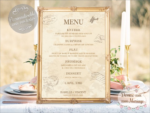 Menu Mariage Voyage Menu De Mariage Voyage Vintage Menu Mariage Voyage Menu De Mariage Voyage Vintage