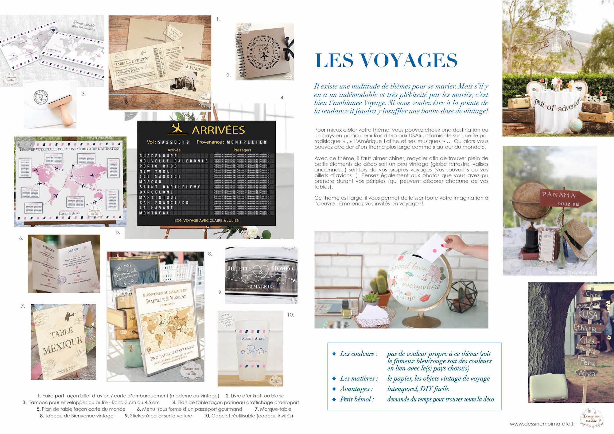 Idées et conseils pour un mariage original sur le thème du Voyage