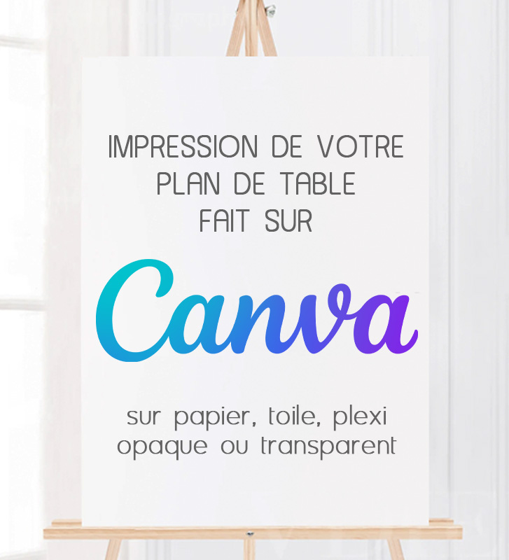 impression plan de table canva